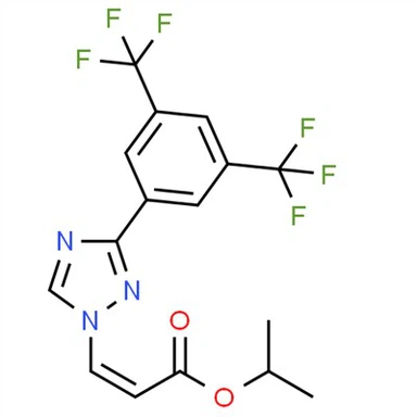 CAS-Nr.: 1333152-22-9 (Z)-Isopropyl3-(3-(3,5-bis(trifluormethyl)phenyl)-1H-1, 2,4-Triazol-1-yl)acrylat
