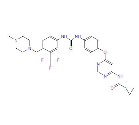 CAS:1421227-52-2丨N-(6-(4-(3-(4-((4-METHYLPIPERAZIN-1-YL)METHYL )-3-(TRIFLUORMETHYL)PHENYL)UREIDO)PHENOXY)PYRIMIDIN-4-YL)CYCLOPROPANCARBOXAMID