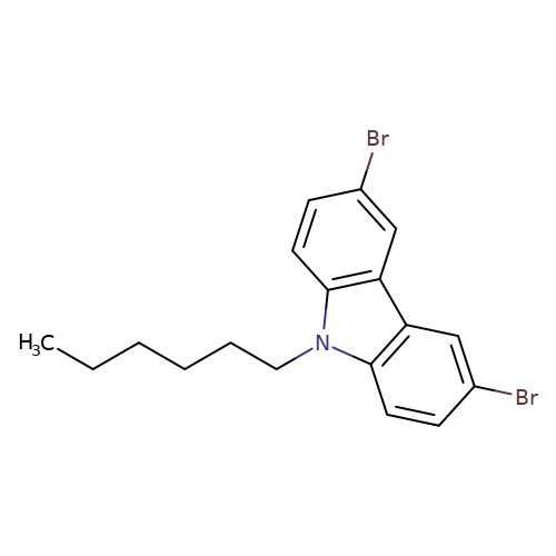 CAS:150623-72-6|3,6-Dibrom-9-hexyl-9H-carbazol